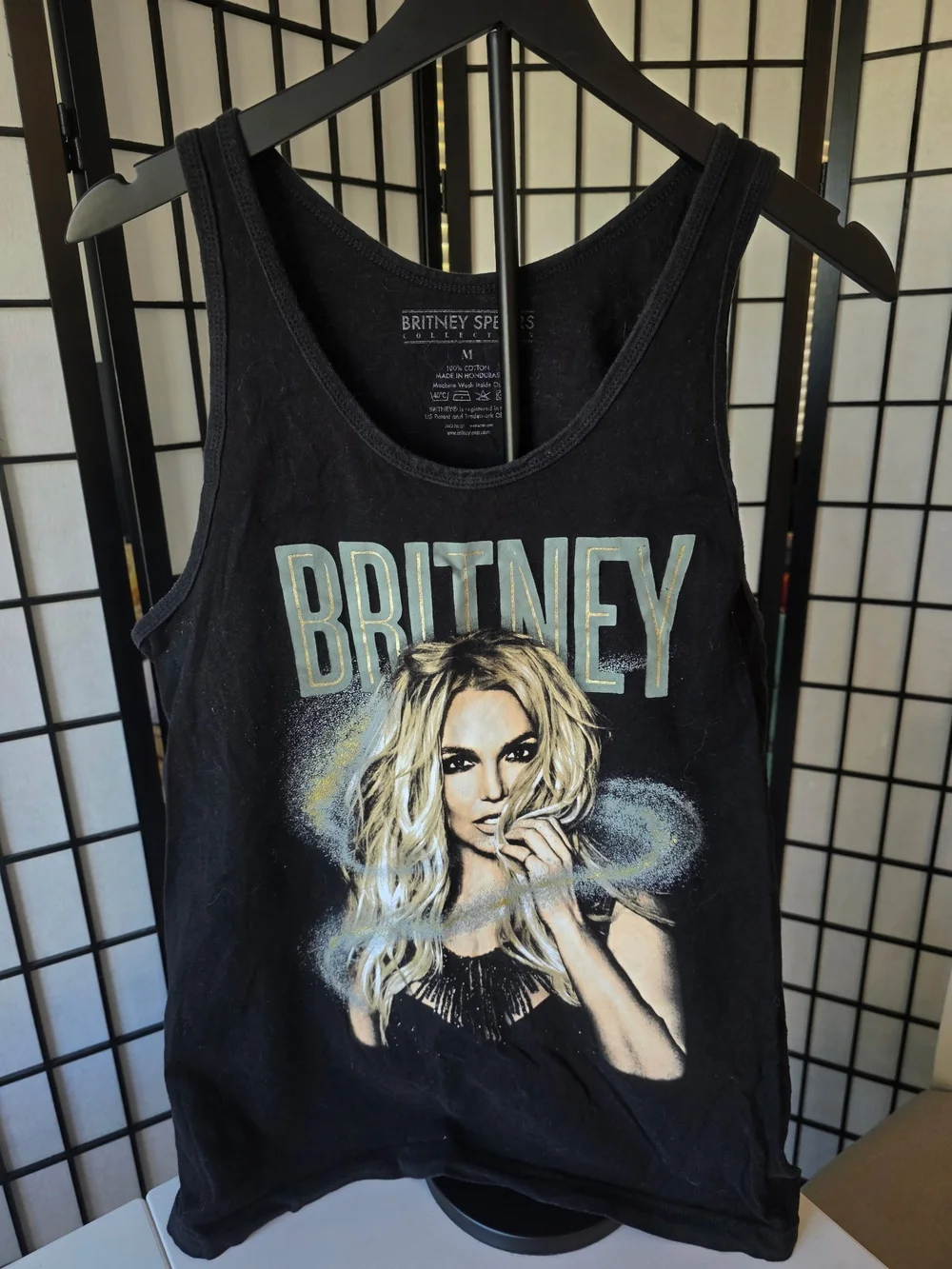 Britney Spears Collection Women's Black Graphic Tank Top ~ Size Medium - Picture 3 of 5